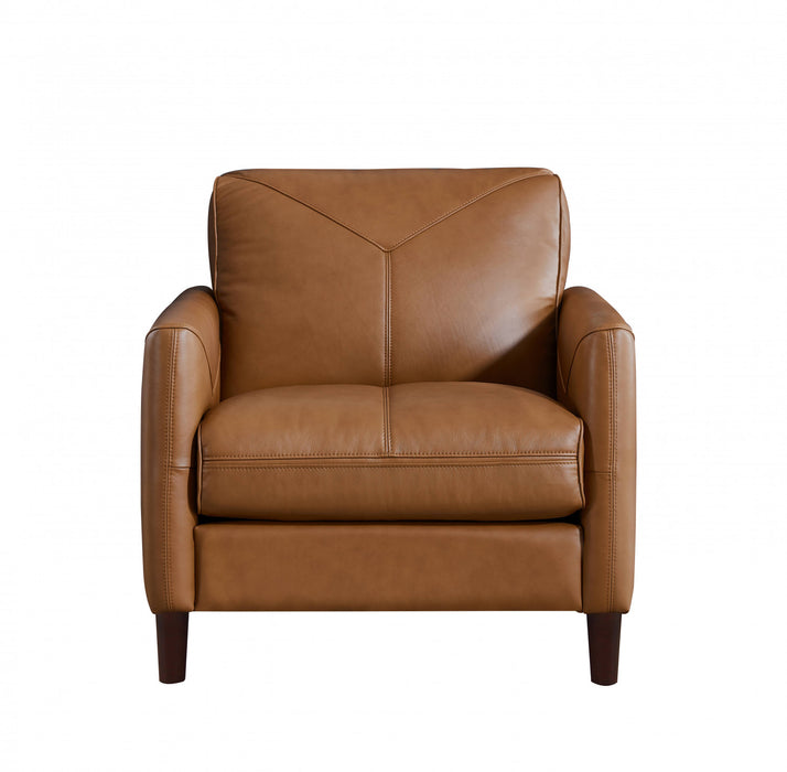 Hydeline Brixton Fauteuil en cuir – Brun