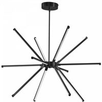 Lustre Array de Dainolite en acrylique blanc qui diffuse la lumière, avec fini noir mat et ampoule à DEL de 60 W
