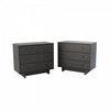 Finnley Table De Nuit A 3 Tiroirs – Chene Noir