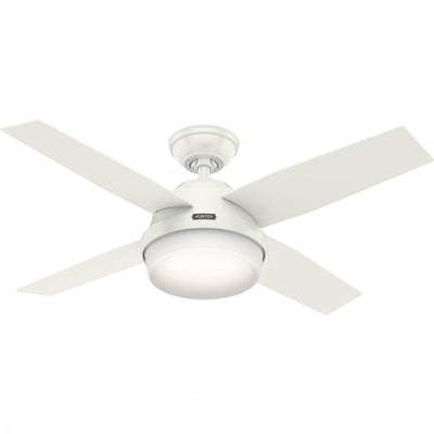Dempsey Low Profile Ceiling Fan with Light Fixture - White | Ventilateur de plafond Dempsey à profil bas avec luminaire - Blanc