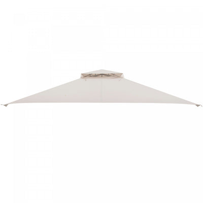 10' X 12' Patio Gazebo Replacement Top Cover 2-tier Canopy Cpai-84 Outdoor Beige