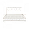 Henry Cadre De Lit En Metal Avec Tete De Lit Vintage, Taille King, Blanc