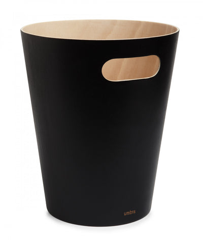 Umbra Woodrow Garbage Bin Trash Can - Black|Poubelle Woodrow de Umbra - noire