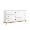 Commode Nordik de Prepac à 6 tiroirs - chêne blanc