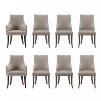  Ensemble de 8 chaises de salle a manger Connie Modern en taupe