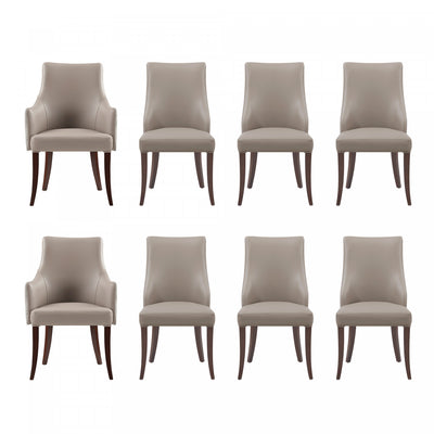 Connie Modern 8-Piece Dining Chair Set in Taupe | Ensemble de 8 chaises de salle a manger Connie Modern en taupe