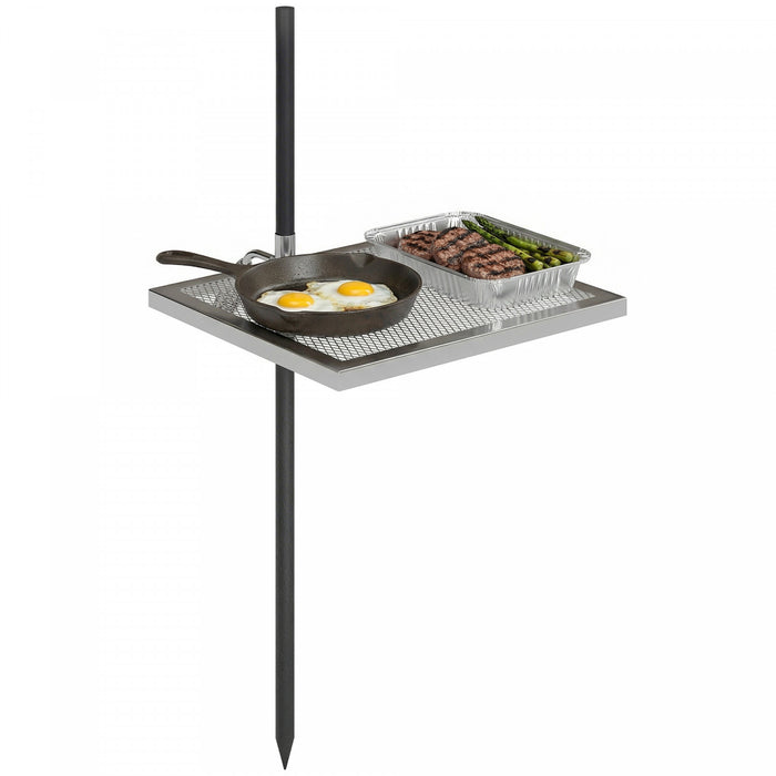 Grill Pivotant Outsunny pour Feu de Camp, Grille de Cuisson Ajustable a 360°