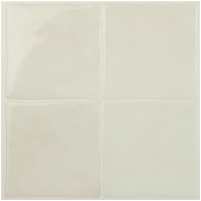 Smart Tiles Peel and Stick 4-Sheet 9 x 9 Backsplash - Zellige Oia|Dosseret Smart Tiles peler et coller 9 x 9, 4 feuilles - Zellige Oia