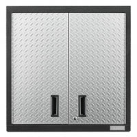 Armoire murale GearBox de série Premier de 30 po de Gladiator - bande de roulement argentée