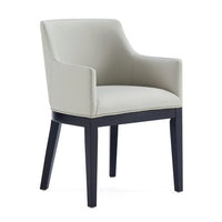 Chaise de salle à manger moderne Gansevoort de Manhattan Comfort en similicuir - gris pierre