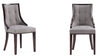 Ensemble 2 chaises de salle à manger Fifth Avenue de Manhattan Comfort en similicuir - gris et noyer