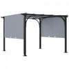 Outsunny 10' X 10' Pergola Exterieure Patio Gazebo Auvent Retractable, Gris