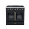 Cuisiniere electrique Galiano de 36 po a portes francaises, 5 foyers, 5,36 pi³, noir – FFSEL6917-36BLK