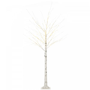 Homcom Bouleau Blanc Artificiel De 6 Ft Pour Exterieur