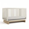 Storkcraft Santorini Lit de bebe convertible 5-en-1 - Avoine avec bois clair