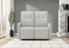 Petit Causeuse 2 Places Rembourre Inclinable Electrique, 50\"L, Port Usb, Tissu Gris Clair