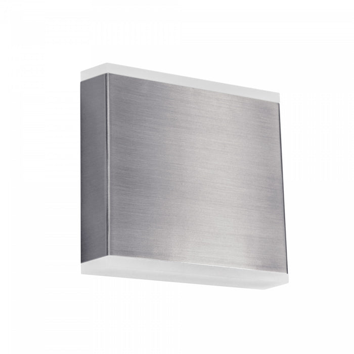 Applique murale Emery de Dainolite en acrylique givré qui diffuse la lumière, avec fini chromé satiné et ampoule à DEL de 15 W