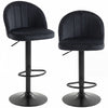 HOMCOM Lot de 2 Tabourets de Bar, Tabourets Pivotants Reglables en Hauteur, Noir