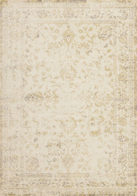Carpette discrète, traditionnelle et élégante Ellis beige et crème - 5 pi 3 po x 7 pi 7 po