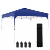 Outsunny 9.8' X 9.8' Gazebo, Tente Pliable Avec Sac De Transport Et Roulettes, 4 Sacs De Poids Pour