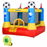Trampoline Gonflable Outsunny Chateau Gonflable Pour Enfants Avec Gonfleur Pour Enfants De 3 A 12 An