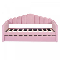  Lily Lit Relevable Capitonne avec Lit Gigogne et Ports de Chargement USB, Taille Twin, Rose