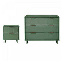  Ensemble de commode 2 pieces Granville Modern en vert sauge