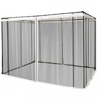 Outsunny Moustiquaire De Rechange Pour Gazebo 10' X 10' Murs D'ecran Noirs Pour Auvent Avec Fermetur
