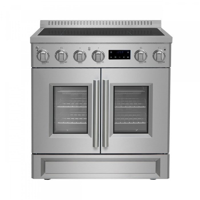Cuisiniere a induction Torino de 30 po avec portes francaises, acier inoxydable – FFSIN0950-30