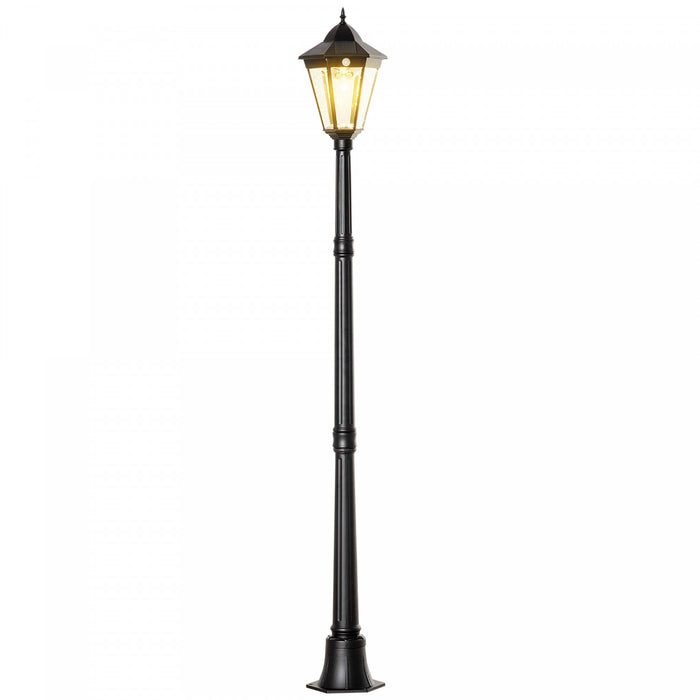 Outsunny Lampe Solaire De 77\", Lampadaire D'exterieur En Aluminium Etanche