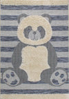Carpette à motif de panda pour enfants - 5 pi 3 po x 7 pi 7 po