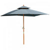 Outsunny Parasol De Jardin En Bois De Parasol De Patio Carre 10x10 Pieds