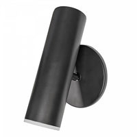 Applique murale Constance de Dainolite en acrylique givré qui diffuse la lumière, avec fini noir mat et ampoule à DEL de 6 W