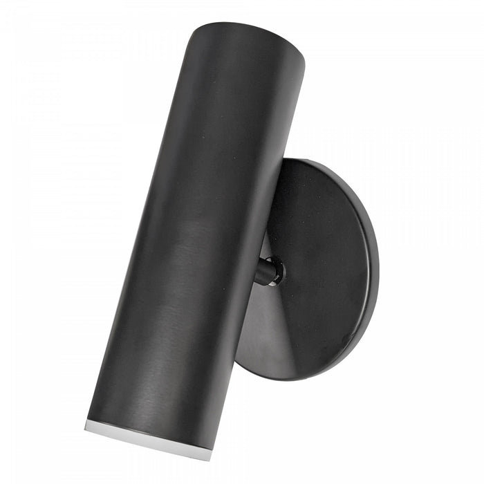 Applique murale Constance de Dainolite en acrylique givré qui diffuse la lumière, avec fini noir mat et ampoule à DEL de 6 W