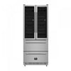 Refroidisseur a vin Campania de 32\" en acier inoxydable, double zone, 17,7 pi³ - FWCDR6635-32S