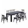 Paragon et Rockaway Ensemble de salle a manger moderne chic industriel 9 pieces en noir et gris