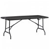 Outsunny Table De Patio Pliante Pour 6 Personnes