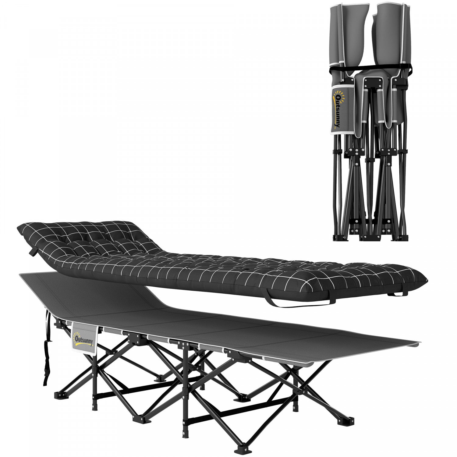 Lit Pliant Rangement Facile Lit De Camping ATORPOK Pour Adultes - Pliable, Portable, Support 204 Kg Avec Matelas Confortable - Gris Lit Pliant 2 Personnes Lit Pliant Rangement Facile Lit De Camping ATORPOK Pour Adultes - Pliable, Portable, Support 204 Kg Avec Matelas Confortable - Gris Lit Pliant 2 Personnes