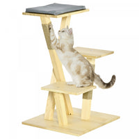 Pawhut Arbre A Chat Centre D'activites Multi-equipe Griffoirs En Jute Plate-formes Coussin Inlus Int