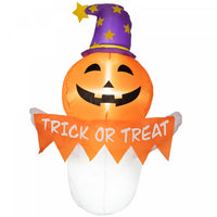 Outsunny Gonflable Halloween Autocollant De Fenetre Fantome 3,4 Pi, Orange