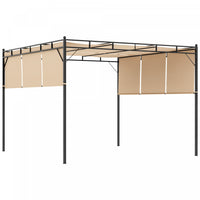 Outsunny 10' X 10' Pergola Retractable De Jardin Auvent Abri Soleil Avec Toit Coulissant Cadre En Ac
