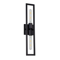 Petite applique murale Wisteria de Dainolite avec fini noir mat et 2 ampoules