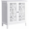 HOMCOM Buffet Vitrine 2 Portes Verre Etageres Reglables