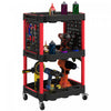 Homcom Chariot A Outils Roulant A 3 Niveaux, Chariot Utilitaire, Noir