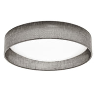Plafonnier affleuré Cfled de Dainolite de 15 po avec abat-jour gris
