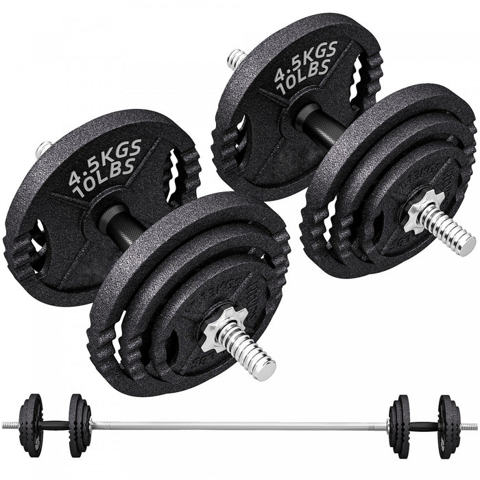 Ensemble d'halteres ajustables Soozier, 2 en 1, pour salle de sport a domicile, 51 kg