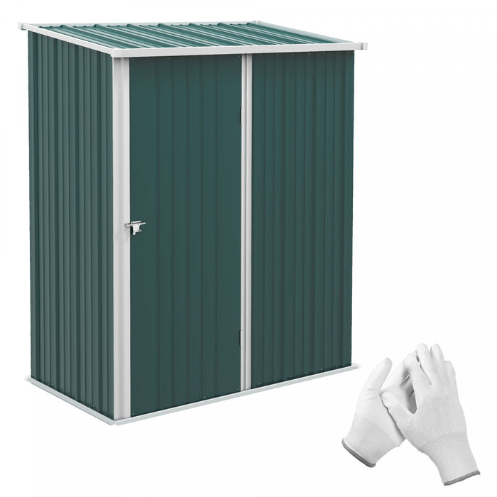Outsunny Abri De Rangement Exterieur 5'x3' Avec Porte Simple, Vert