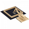 Bac a sable en bois Qaba avec pelle, bac a sable exterieur pour enfants avec siege a 360°