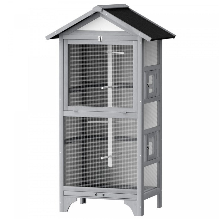 Voliere A Oiseaux Avec Plateau Amovible Cage Oiseaux En Bois
