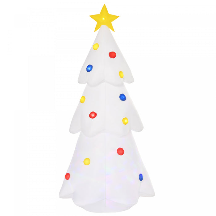 Homcom Sapin De Noel Gonflable Blanc